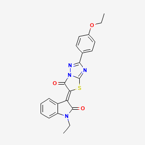 2-(4-Ethoxyphenyl)-5-(1-ethyl-2-oxoindolin-3-ylidene)thiazolo[3,2-b][1,2,4]triazol-6(5H)-one