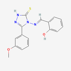 4-[(E)-(2-hydroxyphenyl)methylideneamino]-3-(3-methoxyphenyl)-1H-1,2,4-triazole-5-thione