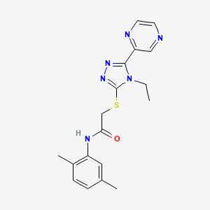 N-(2,5-Dimethylphenyl)-2-((4-ethyl-5-(pyrazin-2-yl)-4H-1,2,4-triazol-3-yl)thio)acetamide