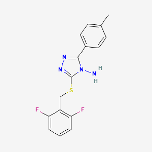 3-((2,6-Difluorobenzyl)thio)-5-(4-methylphenyl)-4H-1,2,4-triazol-4-ylamine