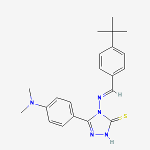 4-{[(E)-(4-Tert-butylphenyl)methylidene]amino}-5-[4-(dimethylamino)phenyl]-4H-1,2,4-triazole-3-thiol