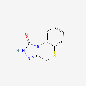 molecular formula C9H7N3OS B1202675 2,4-Dihydro-1h-[1,2,4]triazolo[3,4-c][1,4]benzothiazin-1-one CAS No. 98827-47-5