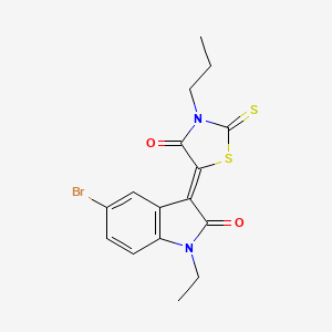 5-(5-Bromo-1-ethyl-2-oxoindolin-3-ylidene)-3-propyl-2-thioxothiazolidin-4-one