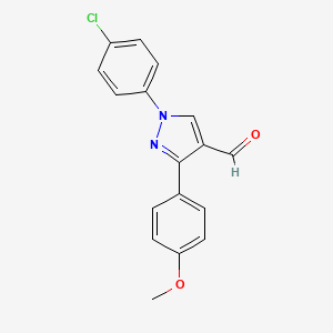 1-(4-chlorophenyl)-3-(4-methoxyphenyl)-1H-pyrazole-4-carbaldehyde