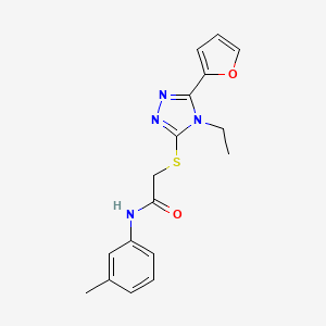 2-{[4-ethyl-5-(furan-2-yl)-4H-1,2,4-triazol-3-yl]sulfanyl}-N-(3-methylphenyl)acetamide