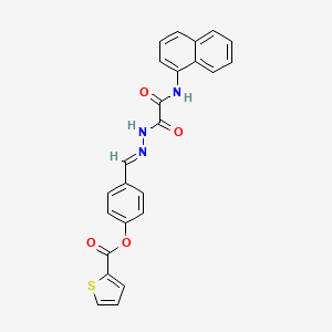 [4-[(E)-[[2-(naphthalen-1-ylamino)-2-oxoacetyl]hydrazinylidene]methyl]phenyl] thiophene-2-carboxylate