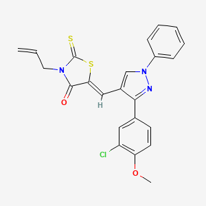 (5Z)-3-Allyl-5-{[3-(3-chloro-4-methoxyphenyl)-1-phenyl-1H-pyrazol-4-YL]methylene}-2-thioxo-1,3-thiazolidin-4-one