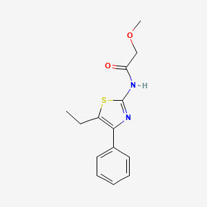 molecular formula C14H16N2O2S B1202691 N-(5-ethyl-4-phenyl-2-thiazolyl)-2-methoxyacetamide 