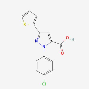 1-(4-Chlorophenyl)-3-(thiophen-2-YL)-1H-pyrazole-5-carboxylic acid