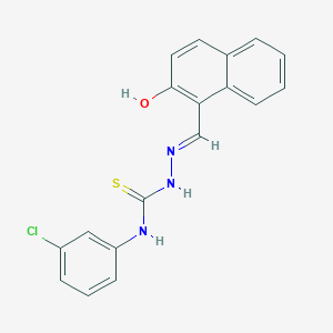 1-(3-chlorophenyl)-3-[(E)-(2-hydroxynaphthalen-1-yl)methylideneamino]thiourea