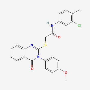 N-(3-chloro-4-methylphenyl)-2-{[3-(4-methoxyphenyl)-4-oxo-3,4-dihydroquinazolin-2-yl]sulfanyl}acetamide