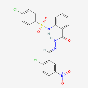 4-CL-N-(2-((2-(2-CL-5-Nitrobenzylidene)hydrazino)carbonyl)PH)benzenesulfonamide