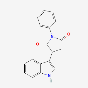 molecular formula C18H14N2O2 B1202704 3-(1H-吲哚-3-基)-1-苯基吡咯烷-2,5-二酮 