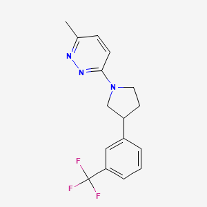 B1202706 3-Methyl-6-(3-(3-(trifluoromethyl)phenyl)-1-pyrrolidinyl)pyridazine CAS No. 125119-07-5