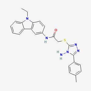 2-{[4-amino-5-(4-methylphenyl)-4H-1,2,4-triazol-3-yl]sulfanyl}-N-(9-ethyl-9H-carbazol-3-yl)acetamide