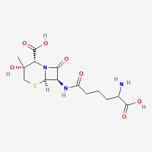 B1202711 (2r,3r,6r,7r)-7-[(5-Amino-5-carboxypentanoyl)amino]-3-hydroxy-3-methyl-8-oxo-5-thia-1-azabicyclo[4.2.0]octane-2-carboxylic acid CAS No. 79495-65-1
