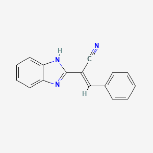 alpha-(Phenylmethylene)-1H-benzimidazole-2-acetonitrile