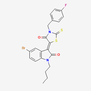 5-(5-Bromo-1-butyl-2-oxoindolin-3-ylidene)-3-(4-fluorobenzyl)-2-thioxothiazolidin-4-one