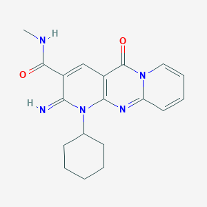 7-cyclohexyl-6-imino-N-methyl-2-oxo-1,7,9-triazatricyclo[8.4.0.03,8]tetradeca-3(8),4,9,11,13-pentaene-5-carboxamide