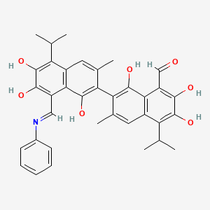 molecular formula C36H35NO7 B1202716 Monoanilinogossypol CAS No. 82085-03-8