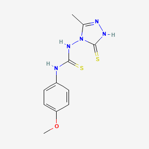 1-(4-methoxyphenyl)-3-(3-methyl-5-sulfanylidene-1H-1,2,4-triazol-4-yl)thiourea