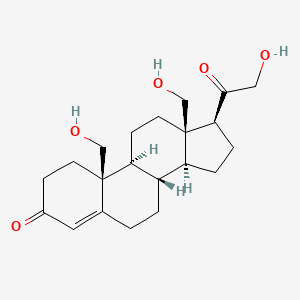 molecular formula C21H30O5 B1202718 Pregn-4-ene-3,20-dione, 18,19,21-trihydroxy- CAS No. 84356-52-5