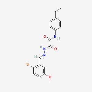 molecular formula C18H18BrN3O3 B12027186 N'-[(E)-(2-bromo-5-methoxyphenyl)methylideneamino]-N-(4-ethylphenyl)oxamide 