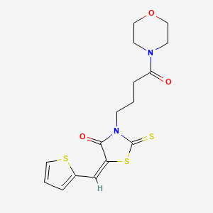 (5E)-3-[4-(4-Morpholinyl)-4-oxobutyl]-5-(2-thienylmethylene)-2-thioxo-1,3-thiazolidin-4-one