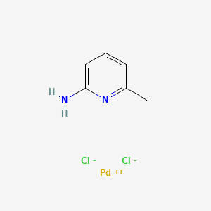molecular formula C6H8Cl2N2Pd B1202722 6-Methyl-2-aminopyridine palladium dichloride CAS No. 87936-24-1