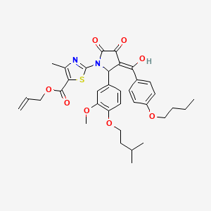 allyl 2-{3-(4-butoxybenzoyl)-4-hydroxy-2-[4-(isopentyloxy)-3-methoxyphenyl]-5-oxo-2,5-dihydro-1H-pyrrol-1-yl}-4-methyl-1,3-thiazole-5-carboxylate