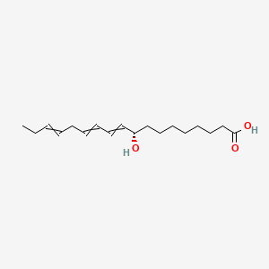 molecular formula C18H30O3 B1202725 (9S)-9-hydroxyoctadeca-10,12,15-trienoic acid 