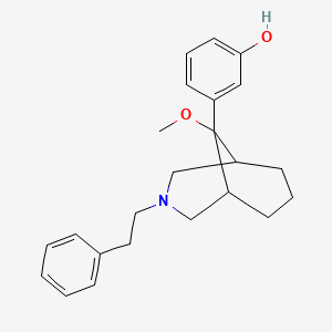 molecular formula C23H29NO2 B1202727 3-(9-Methoxy-3-(2-phenylethyl)-3-azabicyclo(3.3.1)non-9-yl)phenol CAS No. 92836-37-8