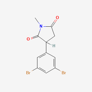 molecular formula C11H9Br2NO2 B1202728 3,5-Dibromophenylsuccinic acid N-methylimide CAS No. 81199-24-8