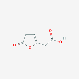 molecular formula C6H6O4 B1202735 5-Oxo-4,5-dihydro-2-furylacetic acid 