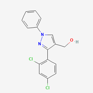 molecular formula C16H12Cl2N2O B12027391 (3-(2,4-Dichlorophenyl)-1-phenyl-1H-pyrazol-4-YL)methanol CAS No. 618444-45-4