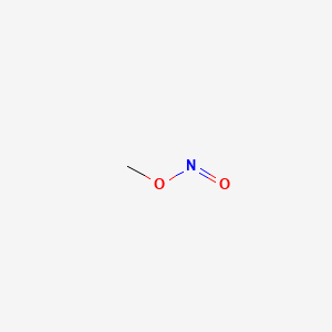 molecular formula CH3NO2 B1202744 亚硝酸甲酯 CAS No. 624-91-9