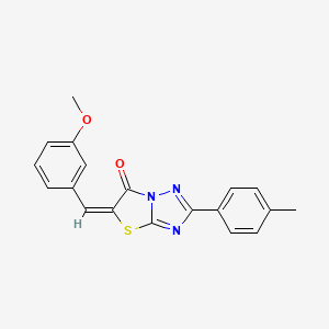 molecular formula C19H15N3O2S B12027474 (5E)-5-(3-methoxybenzylidene)-2-(4-methylphenyl)[1,3]thiazolo[3,2-b][1,2,4]triazol-6(5H)-one 