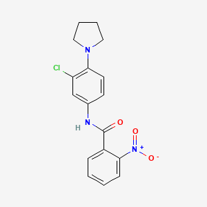 molecular formula C17H16ClN3O3 B1202750 N-[3-氯-4-(1-吡咯烷基)苯基]-2-硝基苯甲酰胺 
