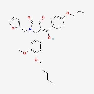 1-(Furan-2-ylmethyl)-3-hydroxy-5-(3-methoxy-4-(pentyloxy)phenyl)-4-(4-propoxybenzoyl)-1H-pyrrol-2(5H)-one