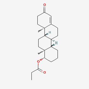 molecular formula C23H34O3 B1202753 17abeta-Hydroxy-D-homoandrost-4-en-3-one propionate CAS No. 14504-92-8