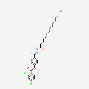 [4-[(E)-(hexadecanoylhydrazinylidene)methyl]phenyl] 2,4-dichlorobenzoate