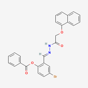 4-Bromo-2-(2-((1-naphthyloxy)acetyl)carbohydrazonoyl)phenyl benzoate