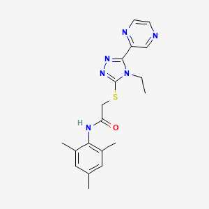 2-((4-Ethyl-5-(pyrazin-2-yl)-4H-1,2,4-triazol-3-yl)thio)-N-mesitylacetamide