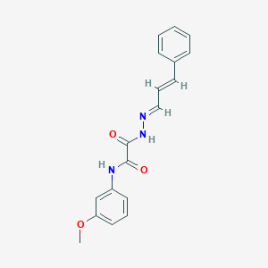 N-(3-Methoxyphenyl)-2-oxo-2-(2-(3-phenyl-2-propenylidene)hydrazino)acetamide