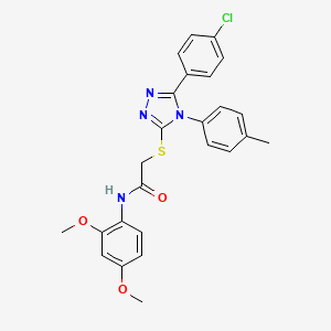 2-{[5-(4-chlorophenyl)-4-(4-methylphenyl)-4H-1,2,4-triazol-3-yl]sulfanyl}-N-(2,4-dimethoxyphenyl)acetamide