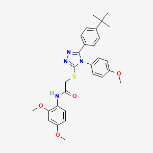 2-{[5-(4-tert-butylphenyl)-4-(4-methoxyphenyl)-4H-1,2,4-triazol-3-yl]sulfanyl}-N-(2,4-dimethoxyphenyl)acetamide