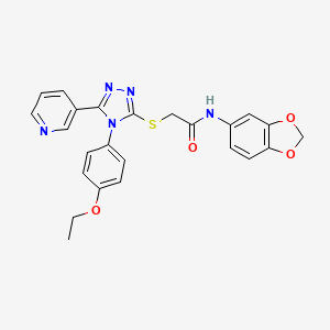 N-(1,3-benzodioxol-5-yl)-2-{[4-(4-ethoxyphenyl)-5-(pyridin-3-yl)-4H-1,2,4-triazol-3-yl]sulfanyl}acetamide