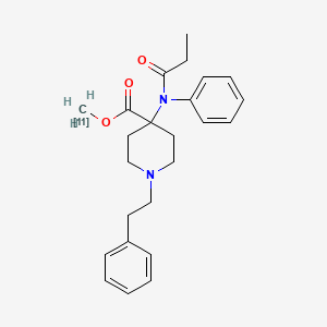molecular formula C24H30N2O3 B1202777 Carfentanil, C-11 CAS No. 98598-83-5