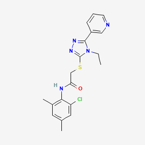 N-(2-chloro-4,6-dimethylphenyl)-2-{[4-ethyl-5-(pyridin-3-yl)-4H-1,2,4-triazol-3-yl]sulfanyl}acetamide