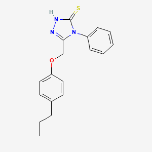 4-Phenyl-3-((4-propylphenoxy)methyl)-1H-1,2,4-triazole-5(4H)-thione